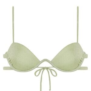 Nwt montce jade green sparkle elany bikini top